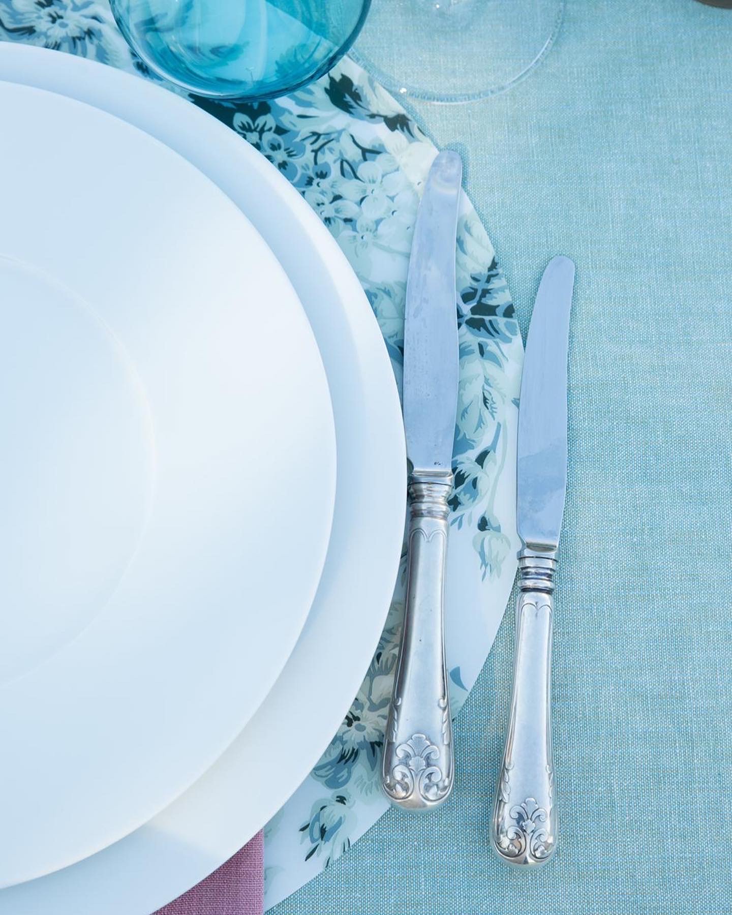 décoration table mariage bleu
